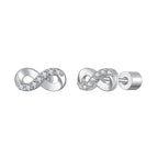 bamoer 925 Silver Infinity Moissanite Stud Earrings