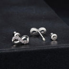 bamoer 925 Silver Infinity Moissanite Stud Earrings