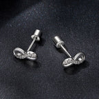 bamoer 925 Silver Infinity Moissanite Stud Earrings
