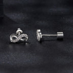 bamoer 925 Silver Infinity Moissanite Stud Earrings
