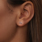 bamoer 925 Silver Infinity Moissanite Stud Earrings