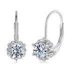 bamoer 925 Silver Lever-Back Moissanite Drop Earrings