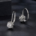 bamoer 925 Silver Lever-Back Moissanite Drop Earrings