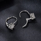 bamoer 925 Silver Lever-Back Moissanite Drop Earrings