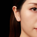 bamoer 925 Silver Curved Moissanite Crawler Stud Earrings