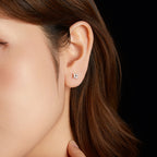 bamoer 925 Silver Four-Leaf Clover Moissanite Studs