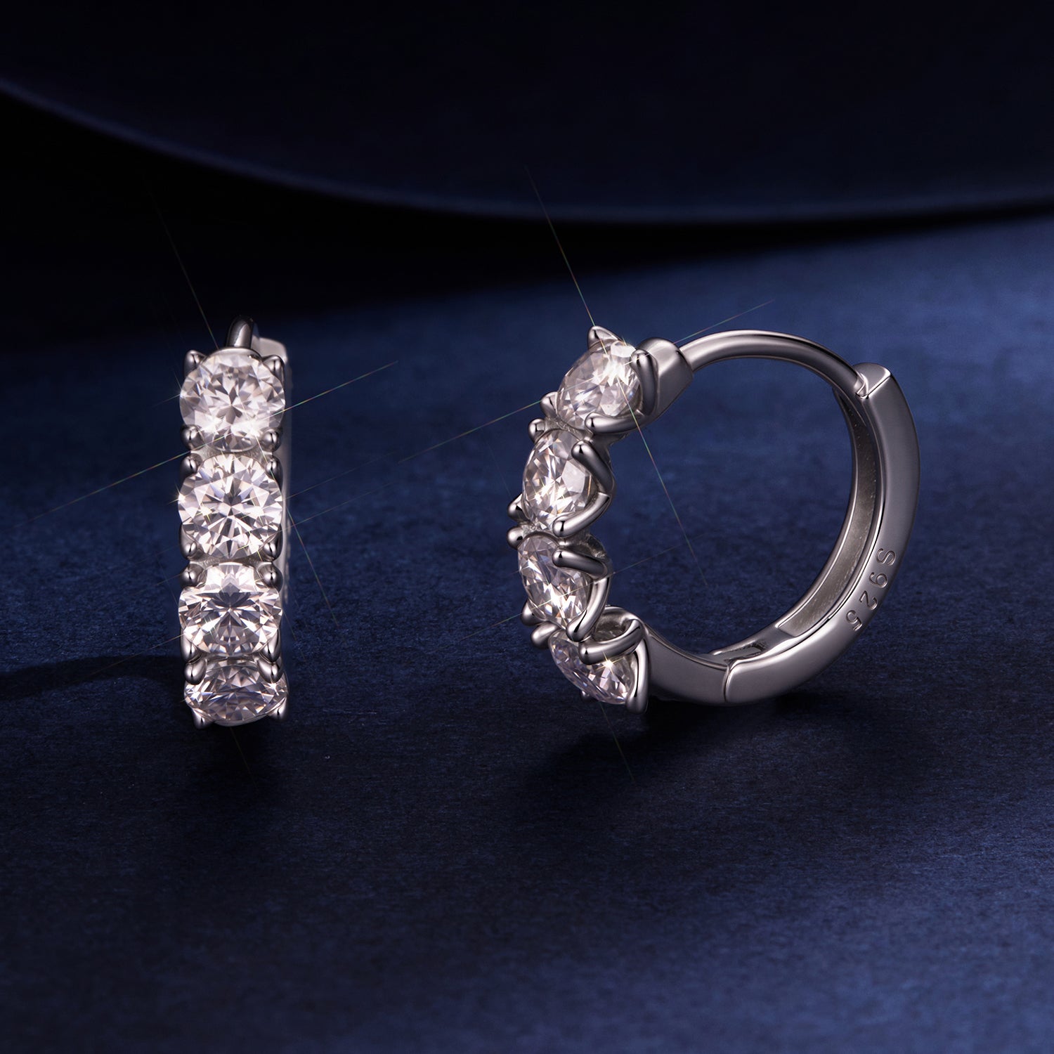 Bamoer Moissanite Star Earrings