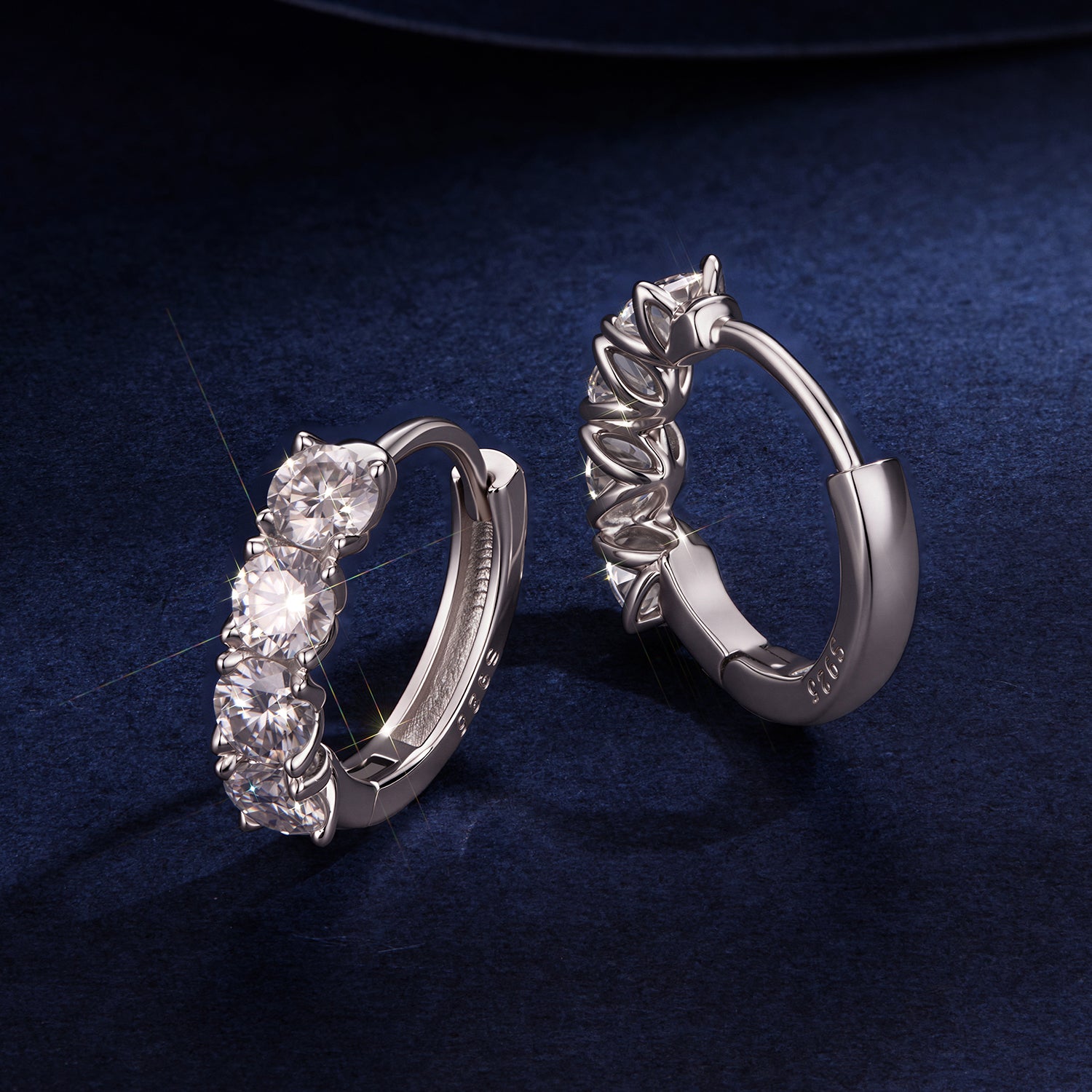 Bamoer Moissanite Star Earrings