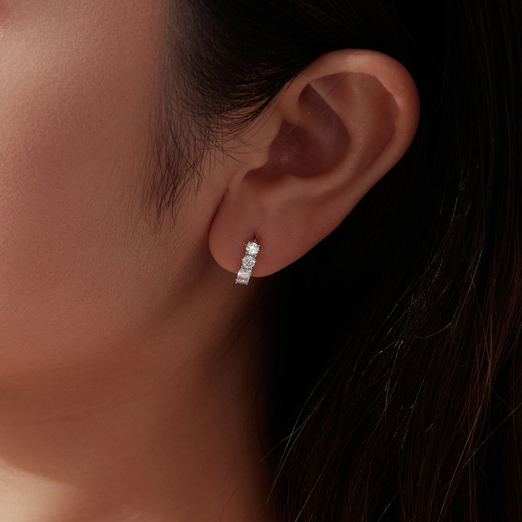 Bamoer Moissanite Star Earrings