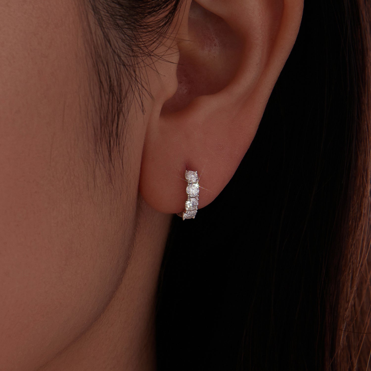Bamoer Moissanite Star Earrings