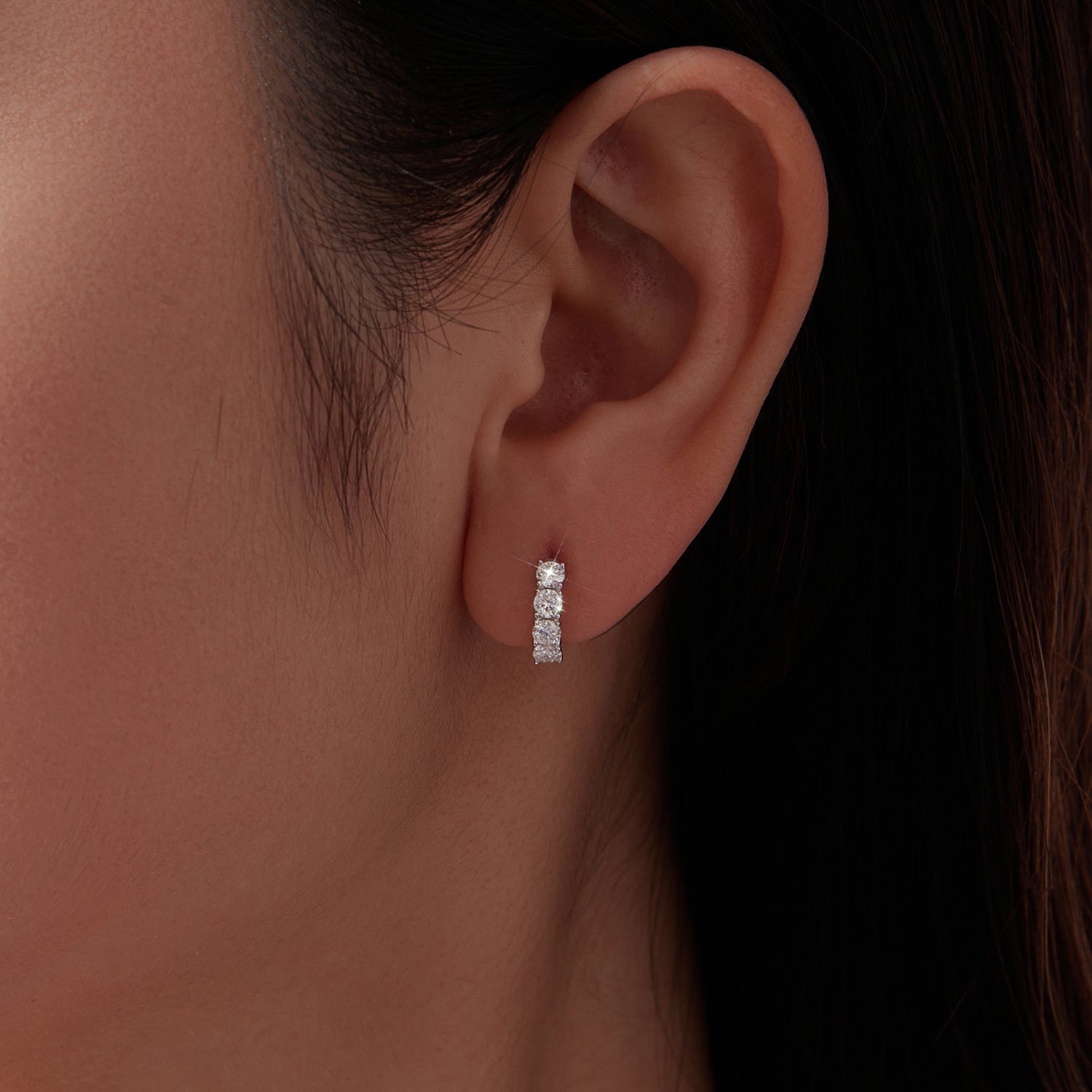 Bamoer Moissanite Star Earrings