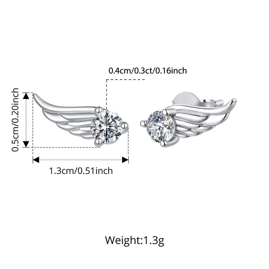 Celestial Moissanite Feathers