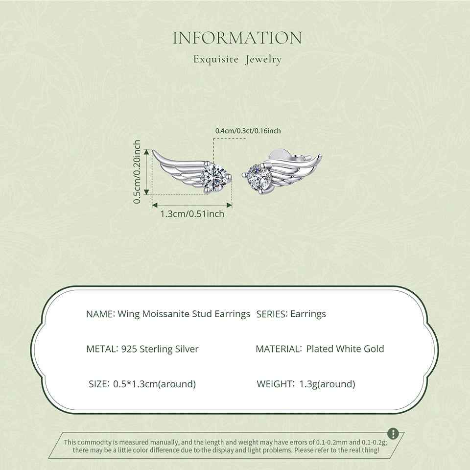 Celestial Moissanite Feathers|BAMOER