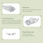 Celestial Moissanite Feathers|BAMOER