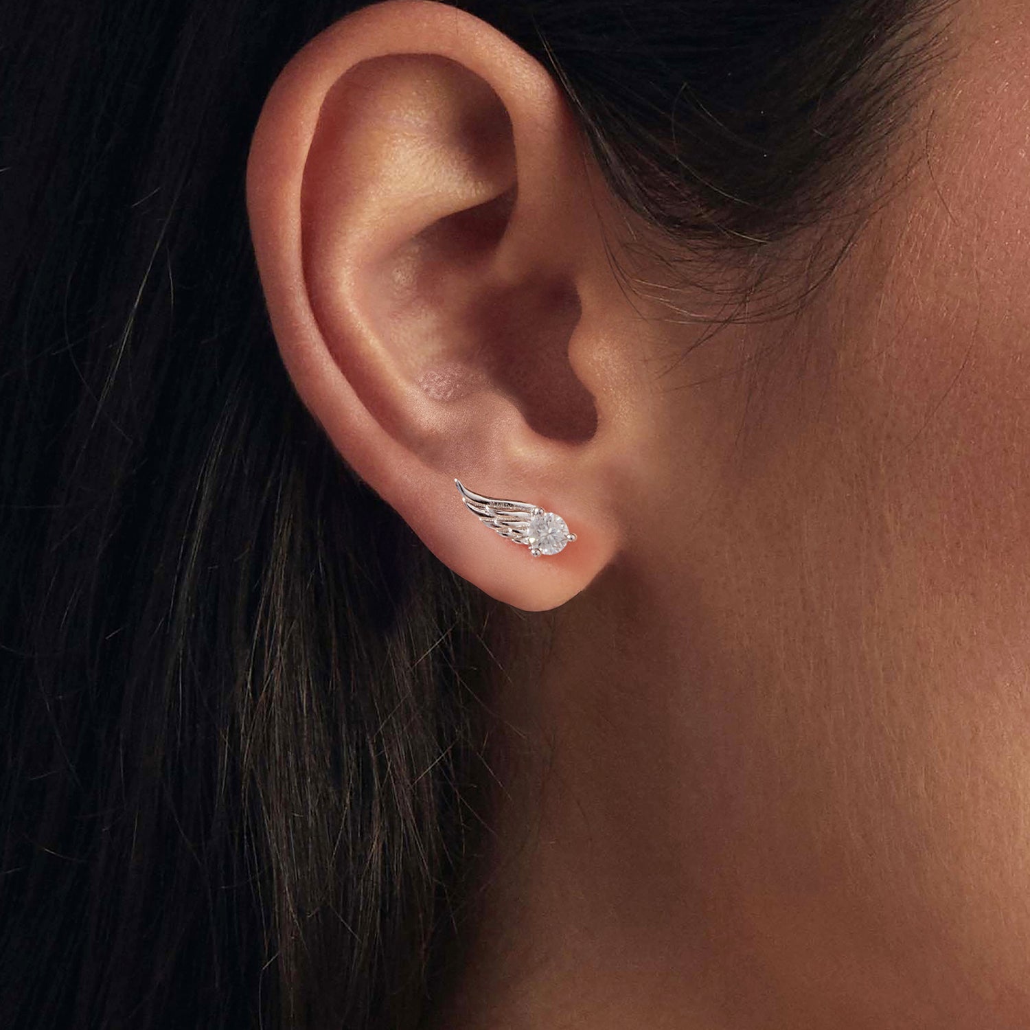 Celestial Moissanite Feathers