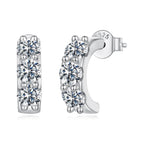 Dewdrop Moissanite Huggie Hoops|BAMOER