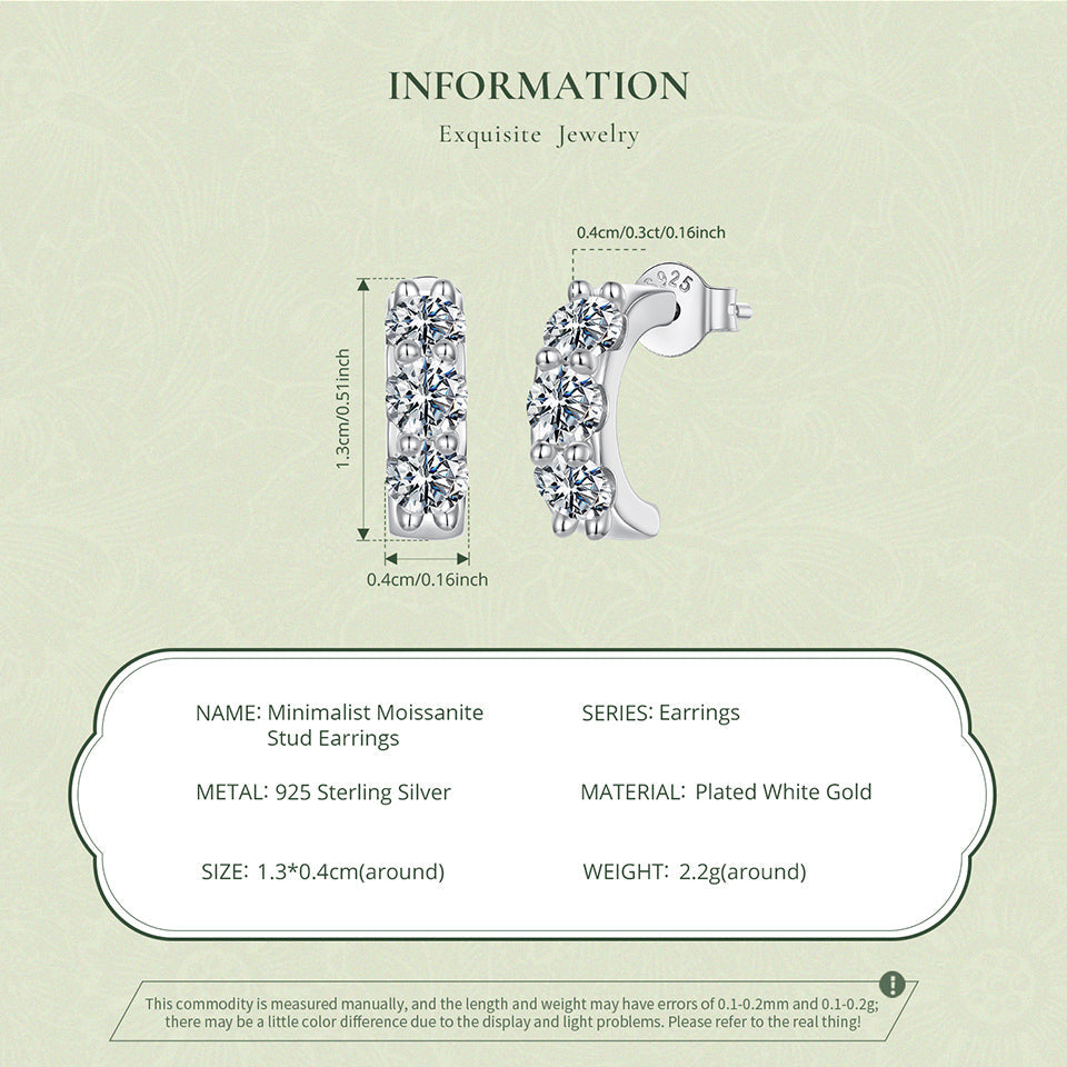Dewdrop Moissanite Huggie Hoops|BAMOER