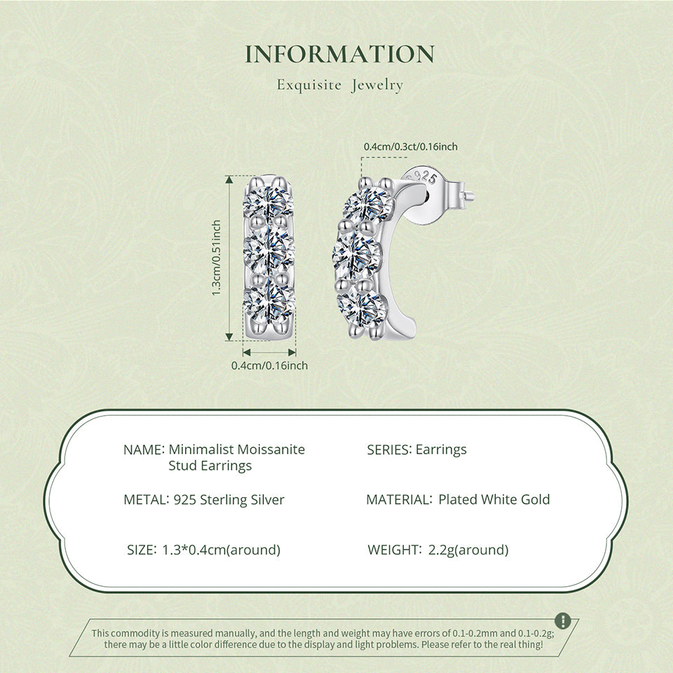 Dewdrop Moissanite Huggie Hoops|BAMOER