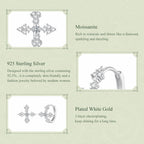 Blossom Cross Huggie Earrings|BAMOER