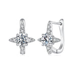 Starburst Moissanite Hoops