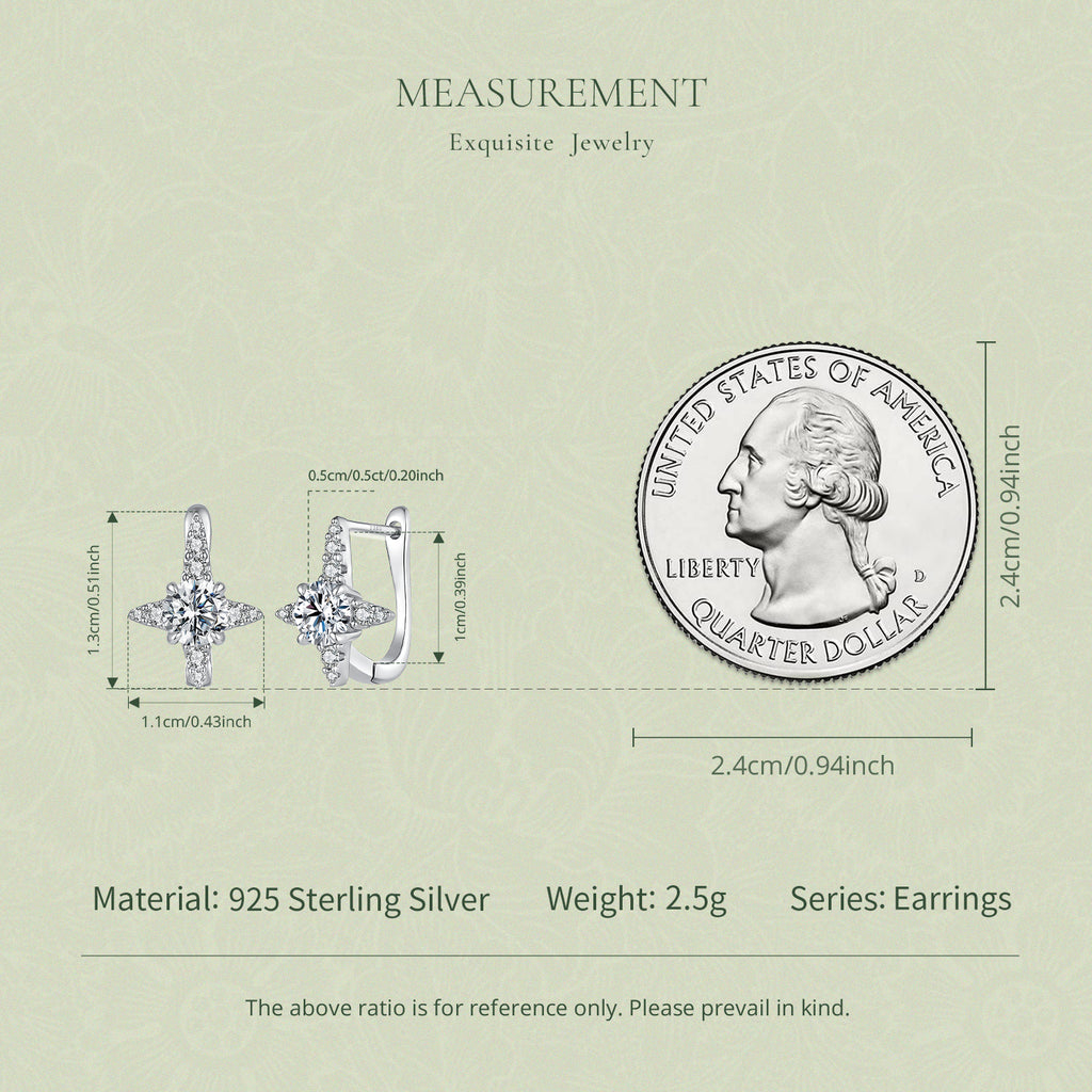 Starburst Moissanite Hoops