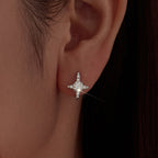 Starburst Moissanite Hoops