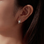 Starburst Moissanite Hoops