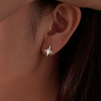 Starburst Moissanite Hoops