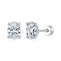 1ct Oval Moissanite Studs