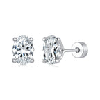 1ct Oval Moissanite Studs