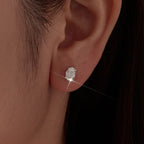 1ct Oval Moissanite Studs