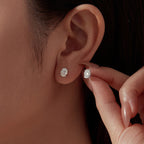 1ct Oval Moissanite Studs