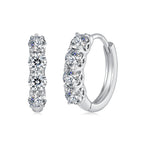 Moissanite Huggie Hoop Earrings