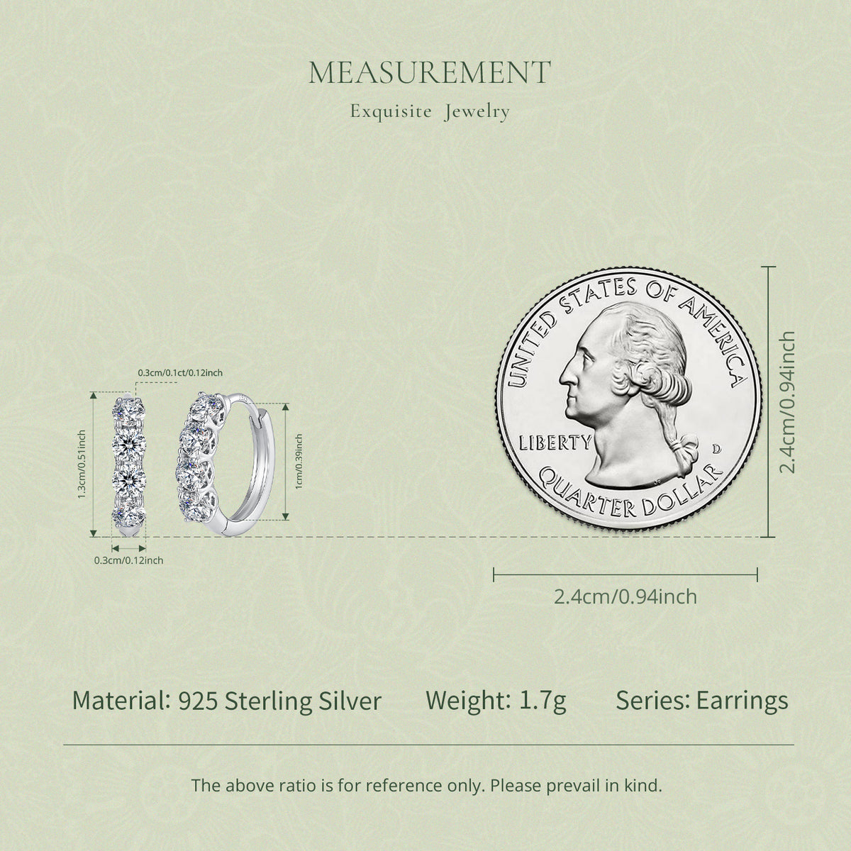 Moissanite Huggie Hoop Earrings