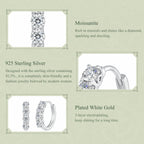 Moissanite Huggie Hoop Earrings