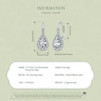 1ct Pear Moissanite Hoops