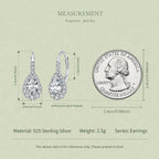1ct Pear Moissanite Hoops