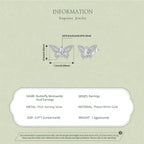Butterfly Moissanite Stud Earrings