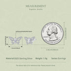 Butterfly Moissanite Stud Earrings