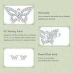 Butterfly Moissanite Stud Earrings