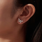 Butterfly Moissanite Stud Earrings