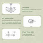 Bee Front & Back Moissanite Stud Earrings