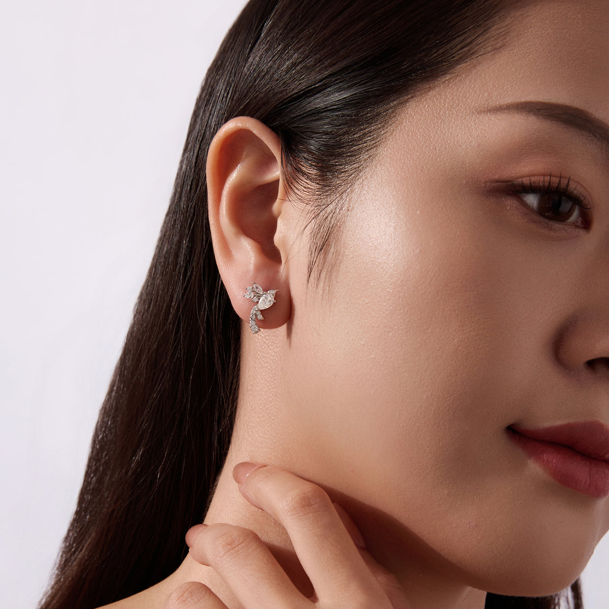 Bird Moissanite Stud Earrings