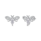 Bee Moissanite Stud Earrings