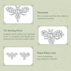 Bee Moissanite Stud Earrings