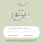 1CT 100-Facet Moissanite Studs