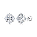 1CT Lucky Clover Moissanite Stud Earrings