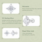 1CT Lily Cut Moissanite Studs