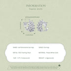 Leaf Moissanite Stud Earrings