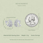 Leaf Moissanite Stud Earrings